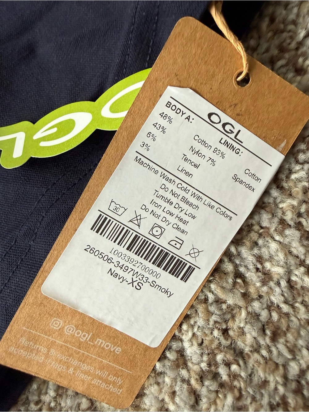 NWT OGL Cotton-Linen Gathered Midi Skirt with Pockets Smoky Navy Blue XS 0 2 $79 - Picture 9 of 9